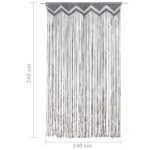 Rideau en macramé Anthracite 140x240 cm Coton – Image 4