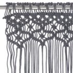 Rideau en macramé Anthracite 140x240 cm Coton – Image 2