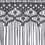 Rideau en macramé Anthracite 140x240 cm Coton – Image 3