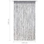 Rideau en macramé Anthracite 140x240 cm Coton – Image 4