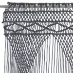 Rideau en macramé Anthracite 140x240 cm Coton – Image 2