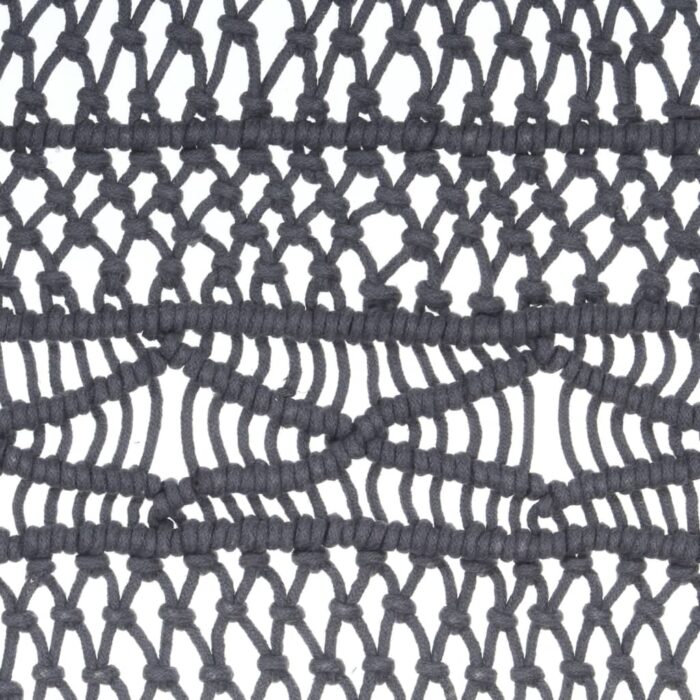 Rideau en macramé Anthracite 140x240 cm Coton – Image 3