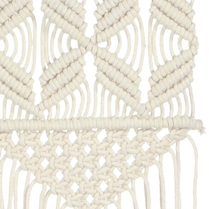 Cintre mural en macramé 40x80 cm Coton – Image 3