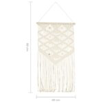 Cintre mural en macramé 40x80 cm Coton – Image 4