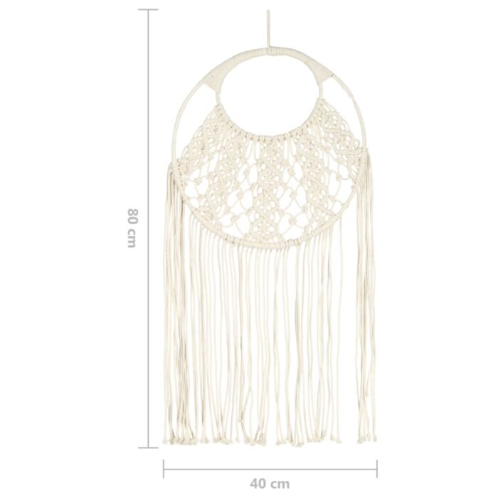 Cintre mural en macramé 40x80 cm Coton – Image 4
