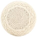 Pouf fait à la main en macramé 45x30 cm Coton – Image 3
