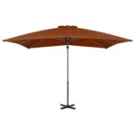 Parasol de jardin en porte-à-faux avec mât en aluminium – Image 2