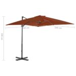 Parasol de jardin en porte-à-faux avec mât en aluminium – Image 7