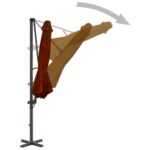 Parasol de jardin en porte-à-faux avec mât en aluminium – Image 2