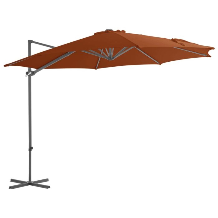 VXL8720286181171_a_en_hd_1.jpg Parasol de jardin en porte-à-faux avec mât en acier terre cuite – Image 1