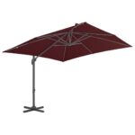 Parasol de jardin en porte-à-faux avec mât en aluminium – Image 2