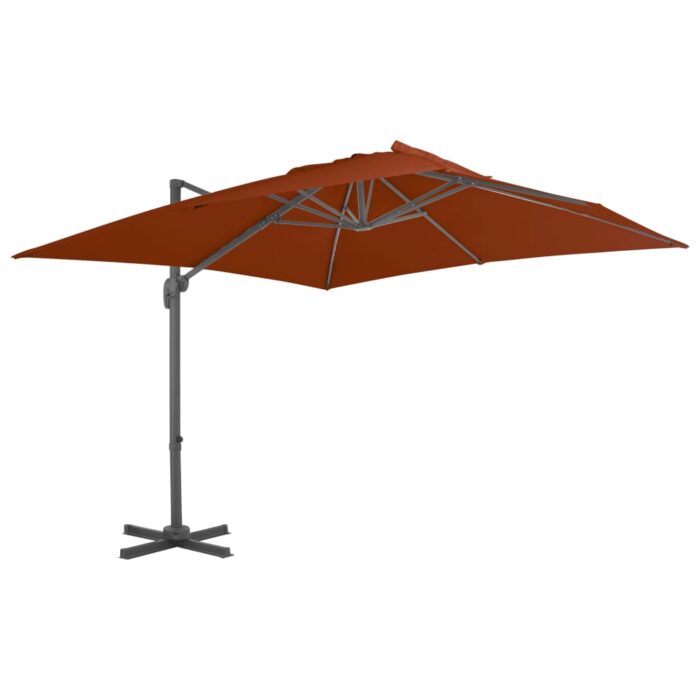 Parasol de jardin en porte-à-faux avec mât en aluminium – Image 1