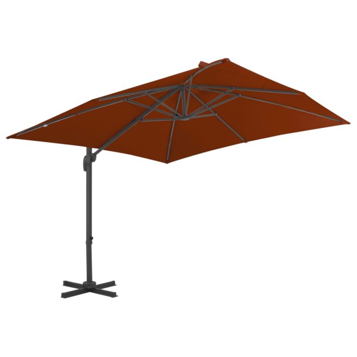 Parasol de jardin en porte-à-faux avec mât en aluminium – Image 2