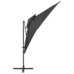 Parasol de jardin en porte-à-faux à double toit anthracite – Image 3