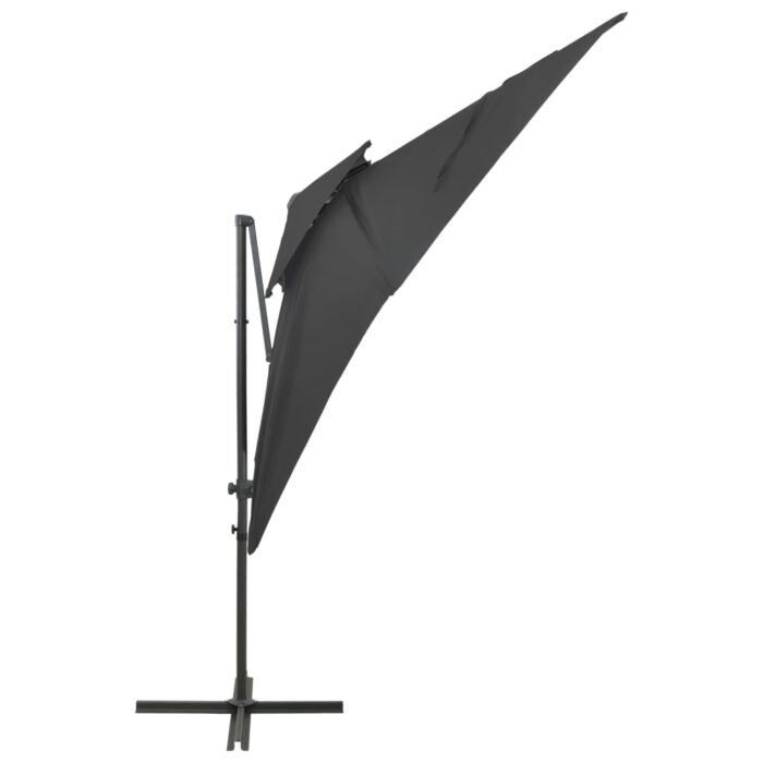 VXL8720286181669_g_en_hd_3.jpg Parasol de jardin en porte-à-faux à double toit anthracite – Image 3