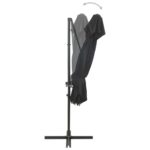 Parasol de jardin en porte-à-faux à double toit anthracite – Image 5
