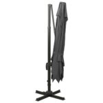 Parasol de jardin en porte-à-faux avec double toit anthracite – Image 5