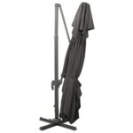 Parasol de jardin en porte-à-faux avec double toit anthracite – Image 4