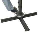 Parasol de jardin en porte-à-faux avec double toit noir – Image 7