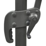 Parasol de jardin en porte-à-faux avec double toit bleu azuré – Image 6