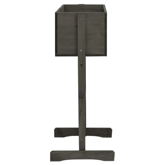 Jardinière à treillis de jardin Gris 45x30x74 cm Bois de sapin – Image 2