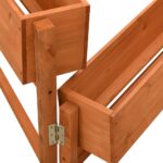 Jardinière pliable de jardin Orange 60x14x75 cm Bois de sapin – Image 2