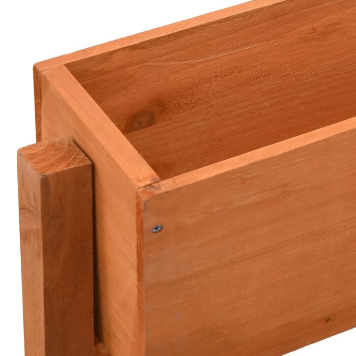 Jardinière pliable de jardin Orange 60x14x75 cm Bois de sapin – Image 3