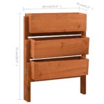 Jardinière pliable de jardin Orange 60x14x75 cm Bois de sapin – Image 4