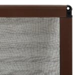 Moustiquaire plissée pour fenêtre Aluminium Marron 60x80 cm – Image 4