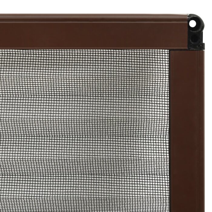 Moustiquaire plissée pour fenêtre Aluminium Marron 60x80 cm – Image 4