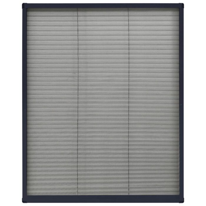 Moustiquaire plissée pour fenêtre Aluminium Anthracite 60x80 cm – Image 3
