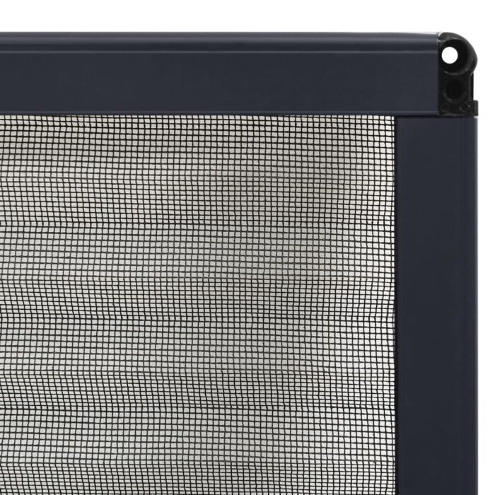 Moustiquaire plissée pour fenêtre Aluminium Anthracite 60x80 cm – Image 4