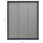 Moustiquaire plissée pour fenêtre Aluminium Anthracite 60x80 cm – Image 5