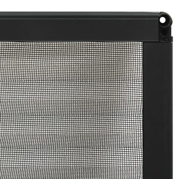 Moustiquaire plissée pour fenêtre Aluminium Anthracite 80x100cm – Image 4