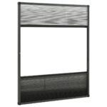 Moustiquaire plissée pour fenêtre Aluminium 80x100 cm et auvent – Image 2
