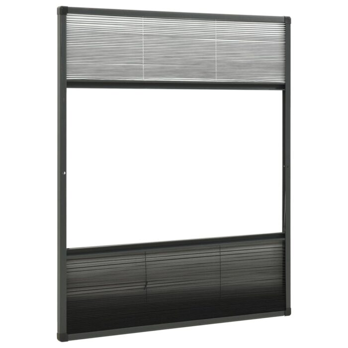 Moustiquaire plissée pour fenêtre Aluminium 80x100 cm et auvent – Image 2