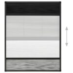 Moustiquaire plissée pour fenêtre Aluminium 80x100 cm et auvent – Image 3