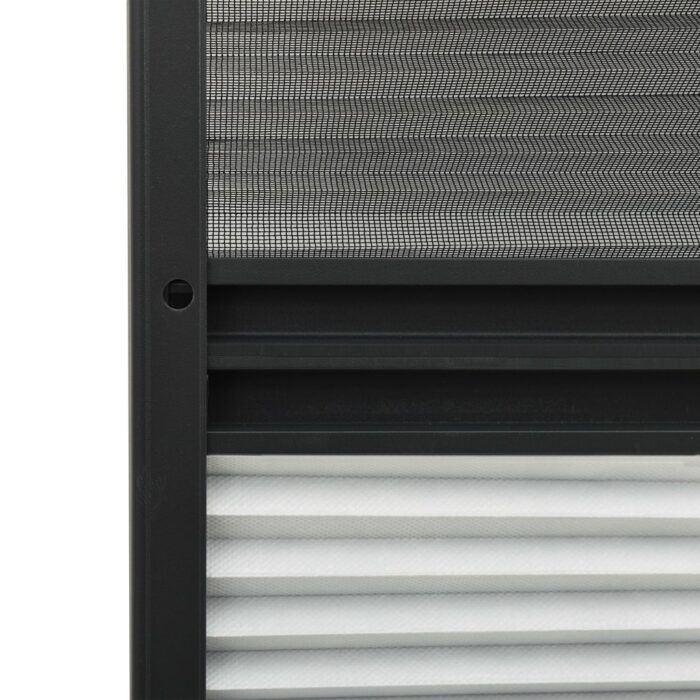 Moustiquaire plissée pour fenêtre Aluminium 80x100 cm et auvent – Image 4