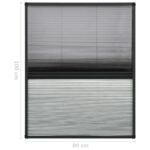 Moustiquaire plissée pour fenêtre Aluminium 80x100 cm et auvent – Image 5