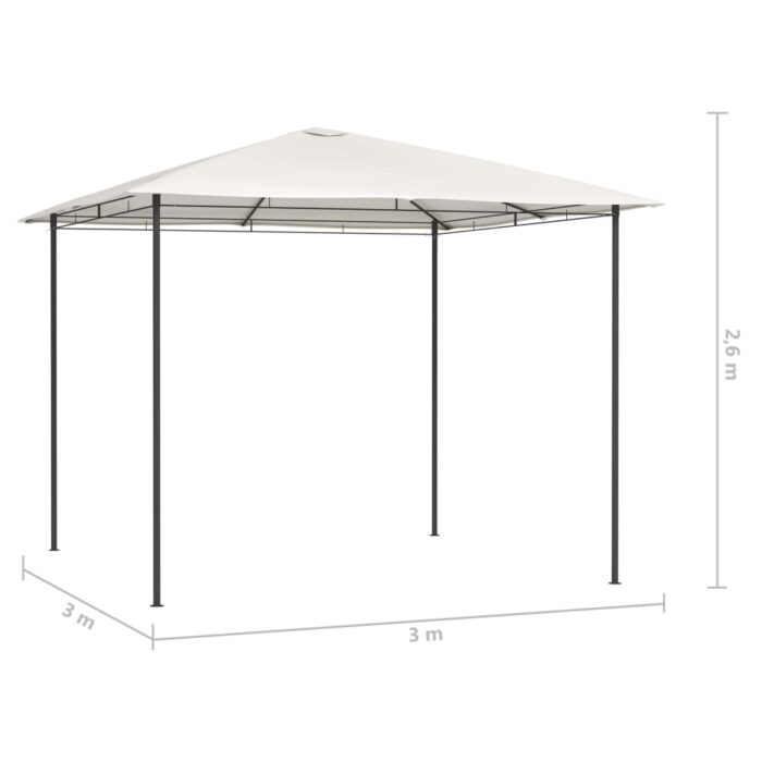 Belvédère 3x3x2,6 m Crème 160 g/m² – Image 3