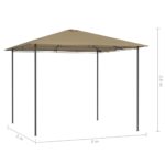 Belvédère 3x3x2,6 m Taupe 160 g/m² – Image 3