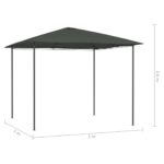 Belvédère 3x3x2,6 m Anthracite 160 g/m² – Image 3