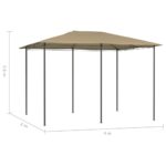 Belvédère 3x4x2,6 m Taupe 160 g/m² – Image 3