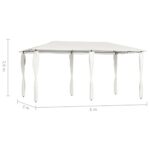 Belvédère avec revêtement de poteaux 2,98x5,3x2,59 m 160 g/m² – Image 3