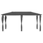 Belvédère avec revêtement de poteaux 2,98x5,3x2,59 m 160 g/m² – Image 2