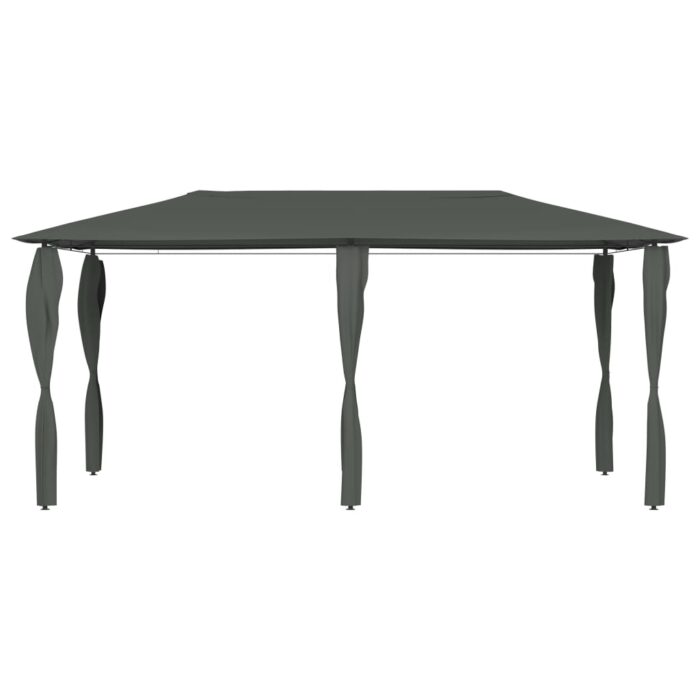 Belvédère avec revêtement de poteaux 2,98x5,3x2,59 m 160 g/m² – Image 2