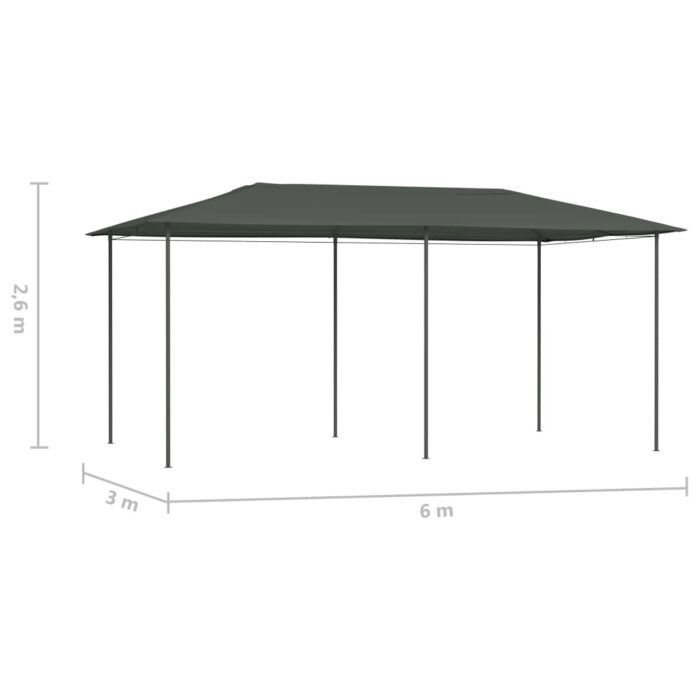 Belvédère 2,98x5,3x2,59 m Anthracite 160 g/m² – Image 3