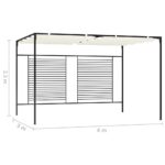 Belvédère avec auvent rétractable 3x4x2,3 m Crème 180 g/m² – Image 6