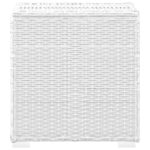 Chaises longues de jardin table à thé 3pcs Résine tressée Blanc – Image 6