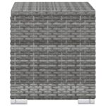 Chaises longues de jardin table à thé 3 pcs Résine tressée Gris – Image 8